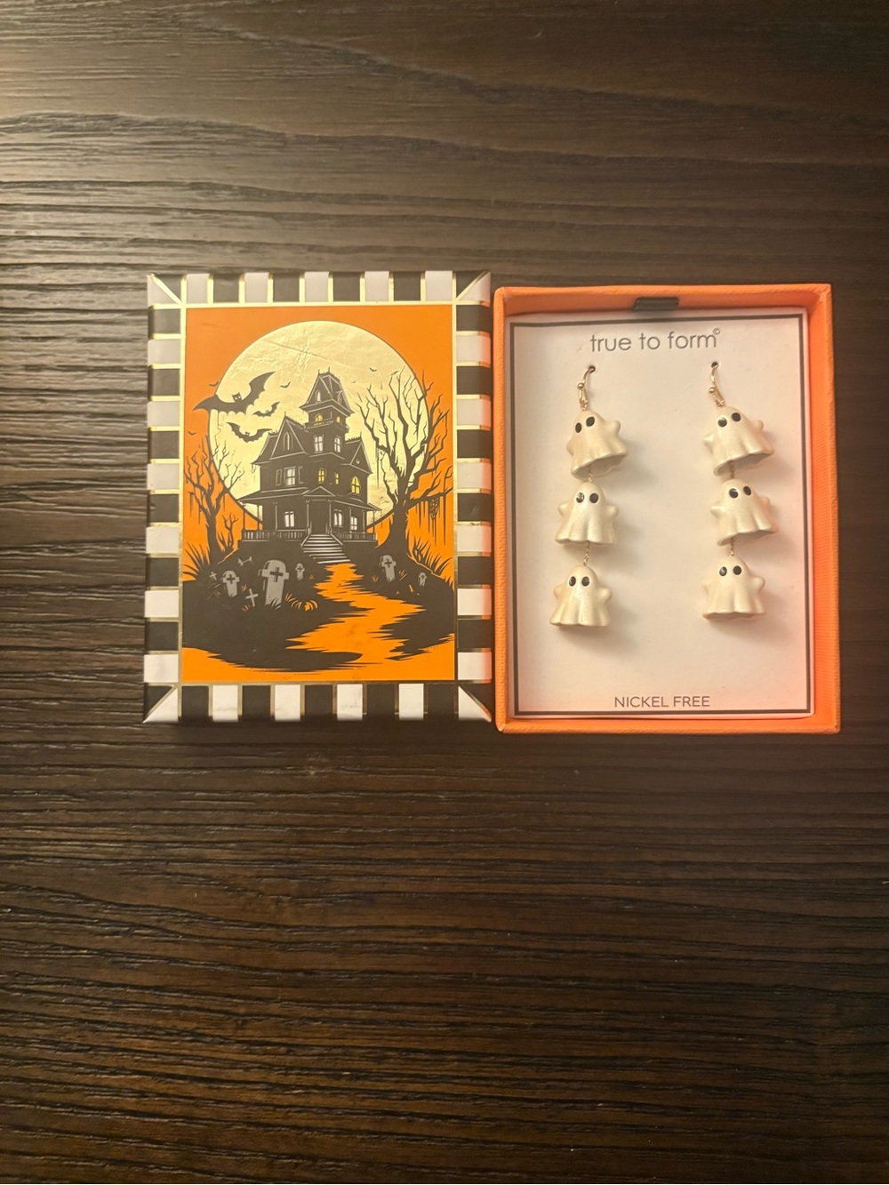 NEW True to Form White Ghost Drop Earrings